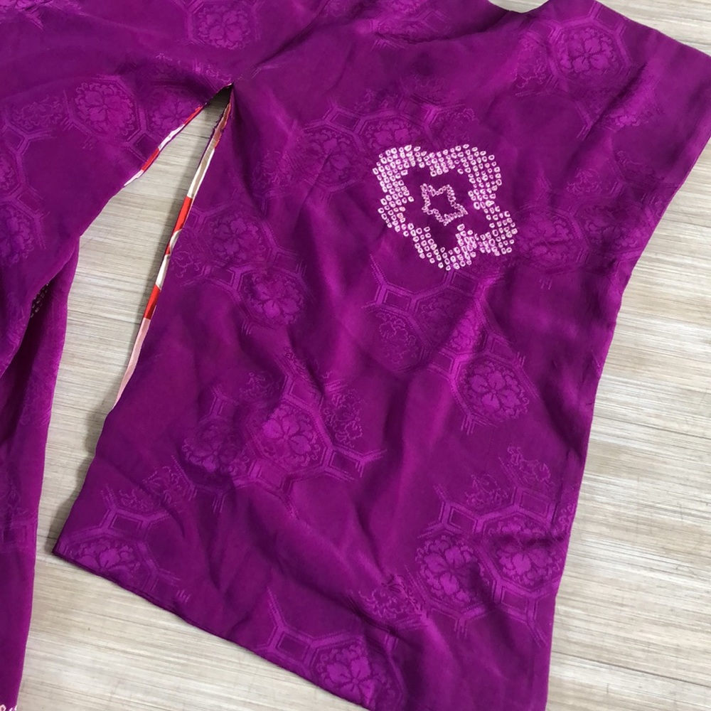 Purple silk kimono - Picture 2 of 11